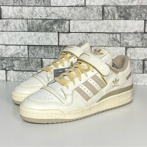 New Adidas Forum 84 Low Mens 9.5 Khaki Crème Sneakers